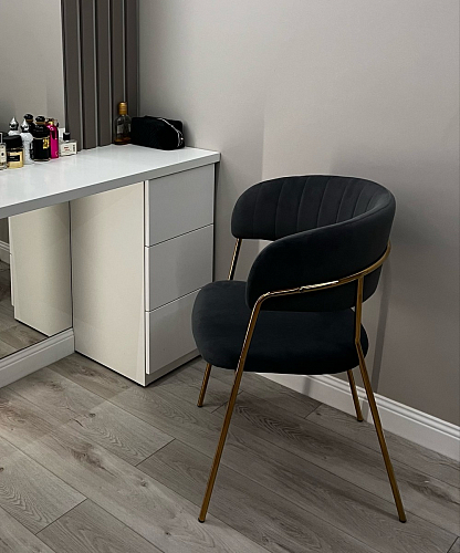 Стул на металлокаркасе Kamelia 1 beige / gold фото покупателя 1