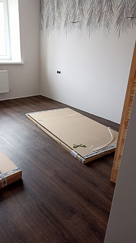 Двуспальная кровать Клауд 160х200 парящая дуб крафт золотой / антрацит фото покупателя 6