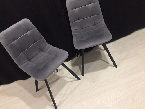 Стул на металлокаркасе Чилли синяя ткань / белый фото покупателя 886