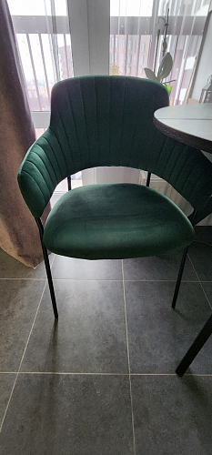 Стул на металлокаркасе Инклес дымчатый / черный глянец фото покупателя 32