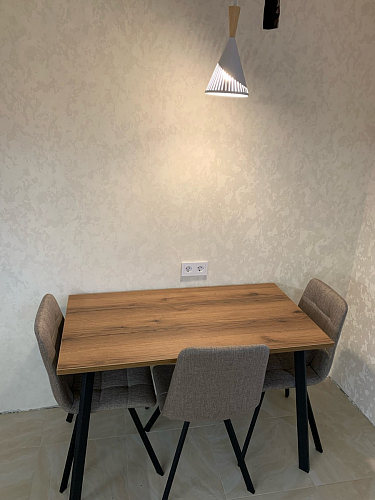 Стол Тринити Лофт 120 32 мм дуб галифакс табако / черный матовый фото покупателя 297