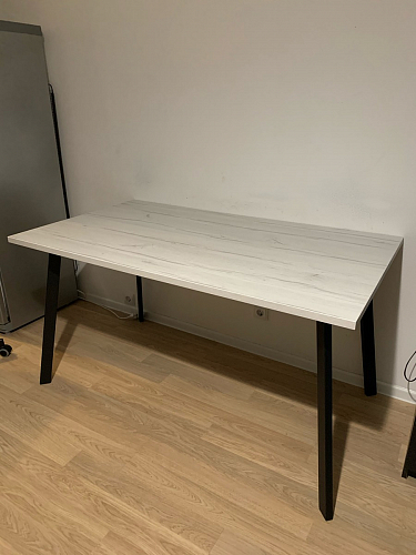 Стол Тринити Лофт 120 32 мм бетон / черный матовый фото покупателя 564