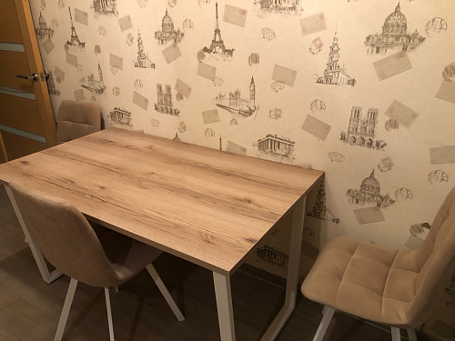 Стол Лота Лофт 120 32 мм бетон / черный матовый фото покупателя 316