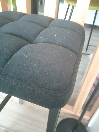 Барный стул Лофт микровелюр катания изумруд / черный матовый фото покупателя 39