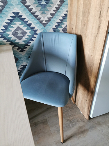 Стул на металлокаркасе Morgan light blue / black фото покупателя 17