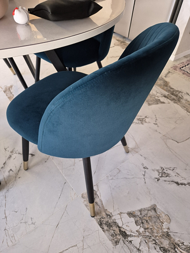 Стул на металлокаркасе Gabi 1 beige / black фото покупателя 613