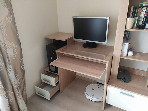 Стол компьютерный Джаз-24 правый белый фото покупателя 38