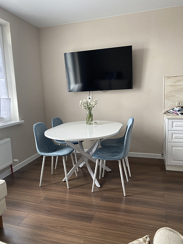 Стул на металлокаркасе Capri blue / white фото покупателя 14