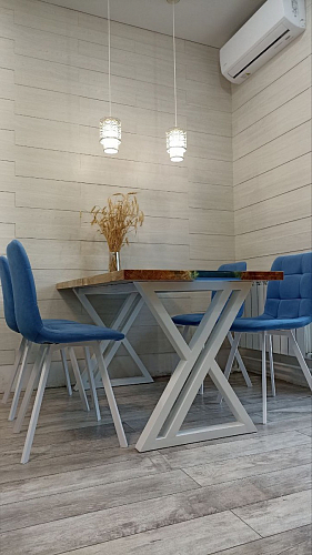 Стул на металлокаркасе Чилли черный / зеленый фото покупателя 1311