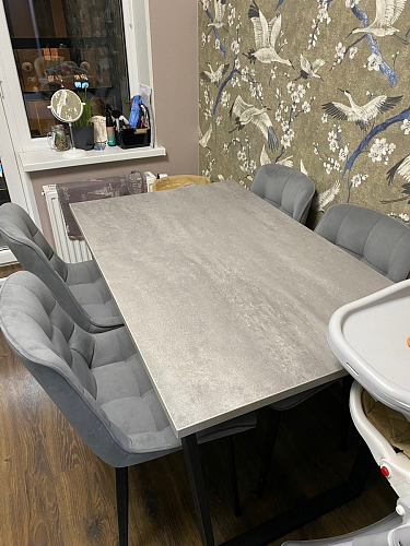 Деревянный стол Лота Лофт 140х80 дуб крафт табачный / черный матовый фото покупателя 808