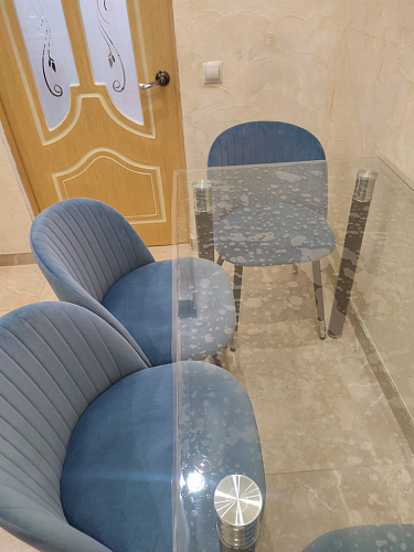 Стул на металлокаркасе Gabi 1 light purple / black фото покупателя 480