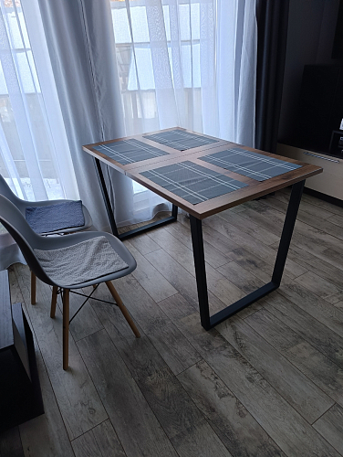 Деревянный стол Лота Лофт 120x75 дуб крафт табачный / черный матовый фото покупателя 735