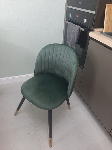 Стул на металлокаркасе Gabi green / black / silver фото покупателя 308