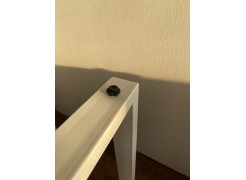 Деревянный стол Барон О 180 х 90 белая пленка шагрень / черный фото покупателя 19