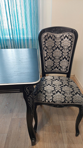 Деревянный стул Клето патина золото / ромб фото покупателя 2