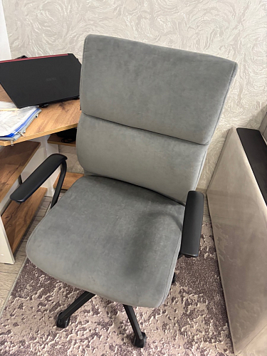 Компьютерное кресло Benefit флок серый 29 фото покупателя 68