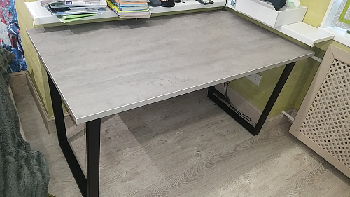 Деревянный стол Лота Лофт 120х75 белый матовый / дуб крафт золотой фото покупателя 1027