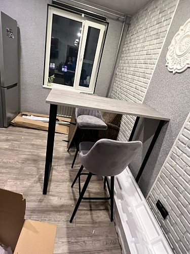 Барная стойка Дилан Лофт 120х60х110 бетон фото покупателя 94