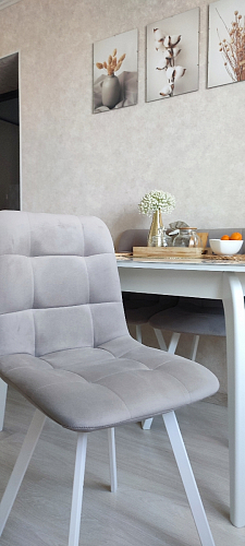 Стул на металлокаркасе Чилли К темно-серый (velutto 32) / черный фото покупателя 456