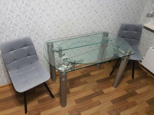 Стул на металлокаркасе Чилли синяя ткань / белый фото покупателя 580