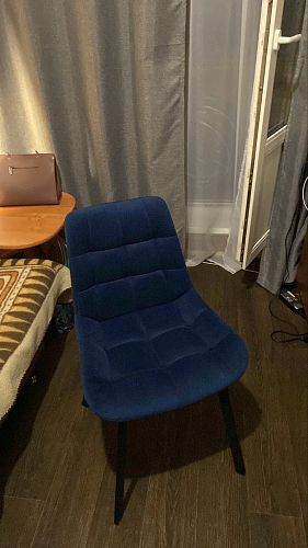 Стул на металлокаркасе Челси велюр коричневый / черный каркас фото покупателя 57