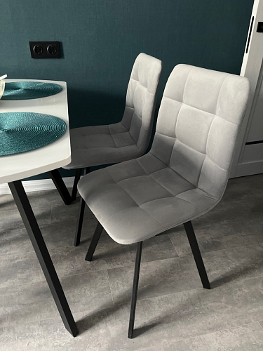 Стул на металлокаркасе Чилли светло-серый / белый каркас фото покупателя 515