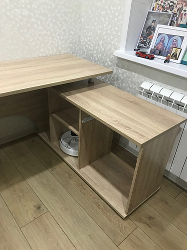 Компьютерный стол КСТ-109П правый дуб сонома / белый фото покупателя 37