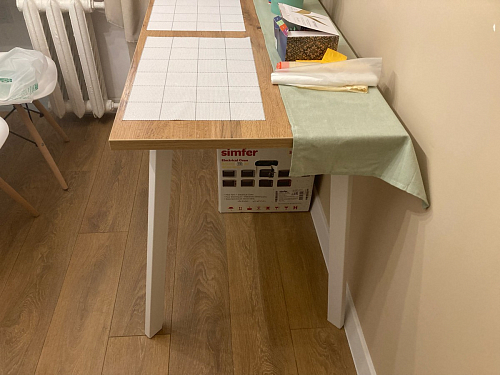 Стол Тринити Лофт 120 32 мм бетон / черный матовый фото покупателя 213