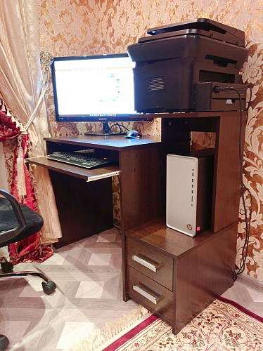 Компьютерный стол Джаз-24 правый дуб сонома фото покупателя 63