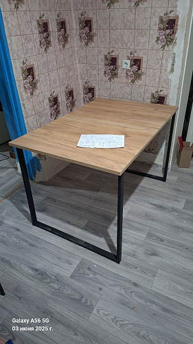 Стол раскладной Лота Лофт 120 25 мм юта / черный матовый фото покупателя 774