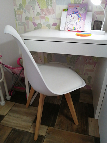 Деревянный стул Bonuss темно-серый / черное сидение / черный фото покупателя 113