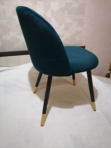 Стул на металлокаркасе Gabi dark beige / black / silver фото покупателя 913