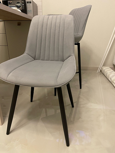 Стул на металлокаркасе Седа 360 К латте (velutto 08) / белый фото покупателя 34