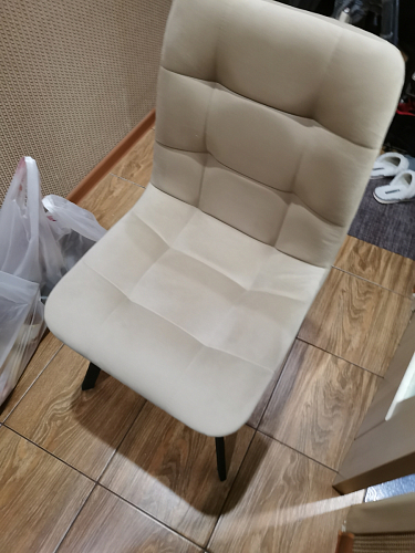 Стул на металлокаркасе Чилли синяя ткань / белый фото покупателя 166