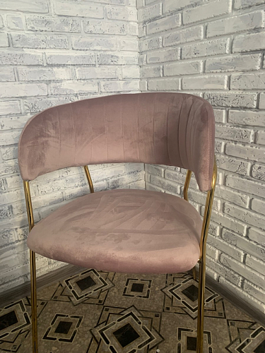 Стул на металлокаркасе Kamelia green / gold фото покупателя 32