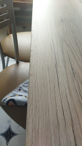 Стол Тринити Лофт 120 25 мм черный матовый / дуб делано темный фото покупателя 213