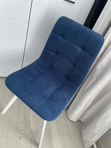 Стул на металлокаркасе Чилли К светло-серый велюр / черный каркас фото покупателя 771