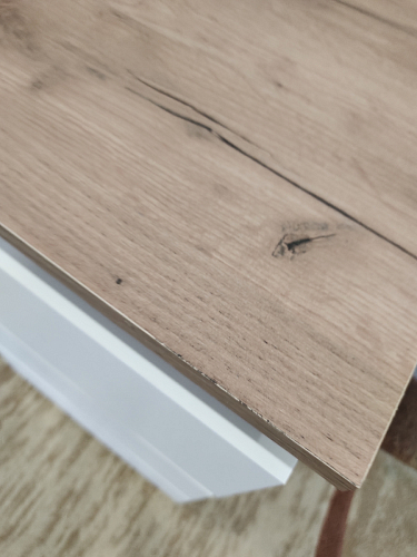 Письменный стол Элла ПС 02 белый / дуб крафт золото фото покупателя 3