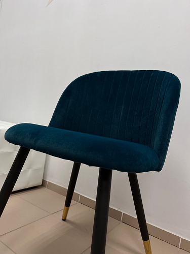 Стул на металлокаркасе Gabi 1 light blue / black / gold фото покупателя 817