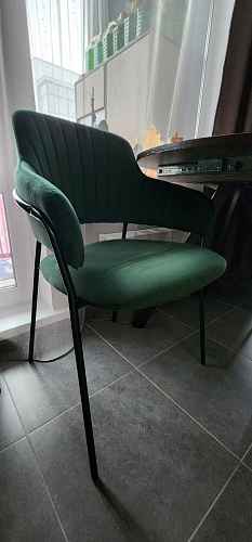 Стул на металлокаркасе Инклес желтый / черный глянец фото покупателя 31