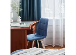 Стул на металлокаркасе Чилли синяя ткань / белый фото покупателя 397