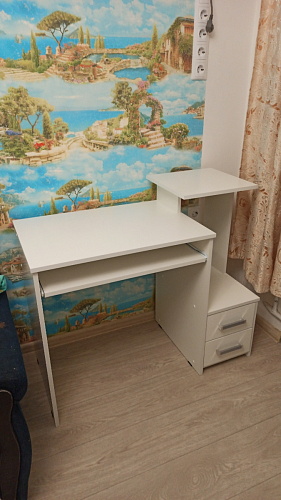 Компьютерный стол Джаз-24 левый дуб молочный фото покупателя 61