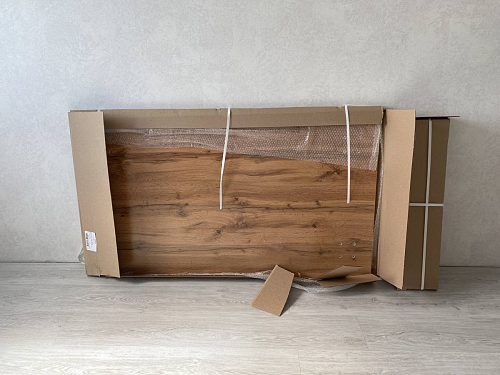 Стол Тринити Лофт 120 32 мм дуб галифакс табако / черный матовый фото покупателя 81