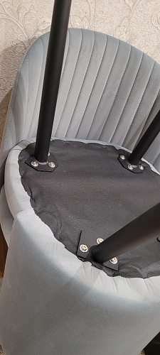 Стул на металлокаркасе Gabi 1 light blue / black / gold фото покупателя 736