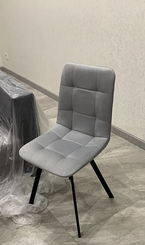 Стул на металлокаркасе Чилли синяя ткань / белый фото покупателя 859