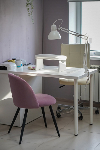 Стул на металлокаркасе Gabi 1 light blue / black / gold фото покупателя 16