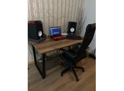 Деревянный стол Лота Лофт 120(160)х75 черный матовый / бетон светлый фото покупателя 8