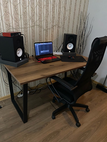 Стол раскладной Лота Лофт 120 25 мм юта / черный матовый фото покупателя 8