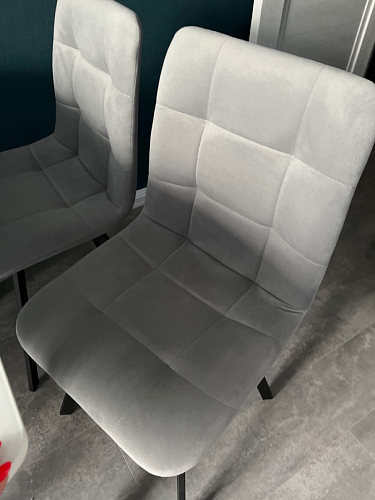 Стул на металлокаркасе Чилли К темно-серый (velutto 32) / черный фото покупателя 582