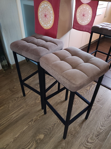 Барный стул Лофт катания лаванда / белый матовый фото покупателя 180